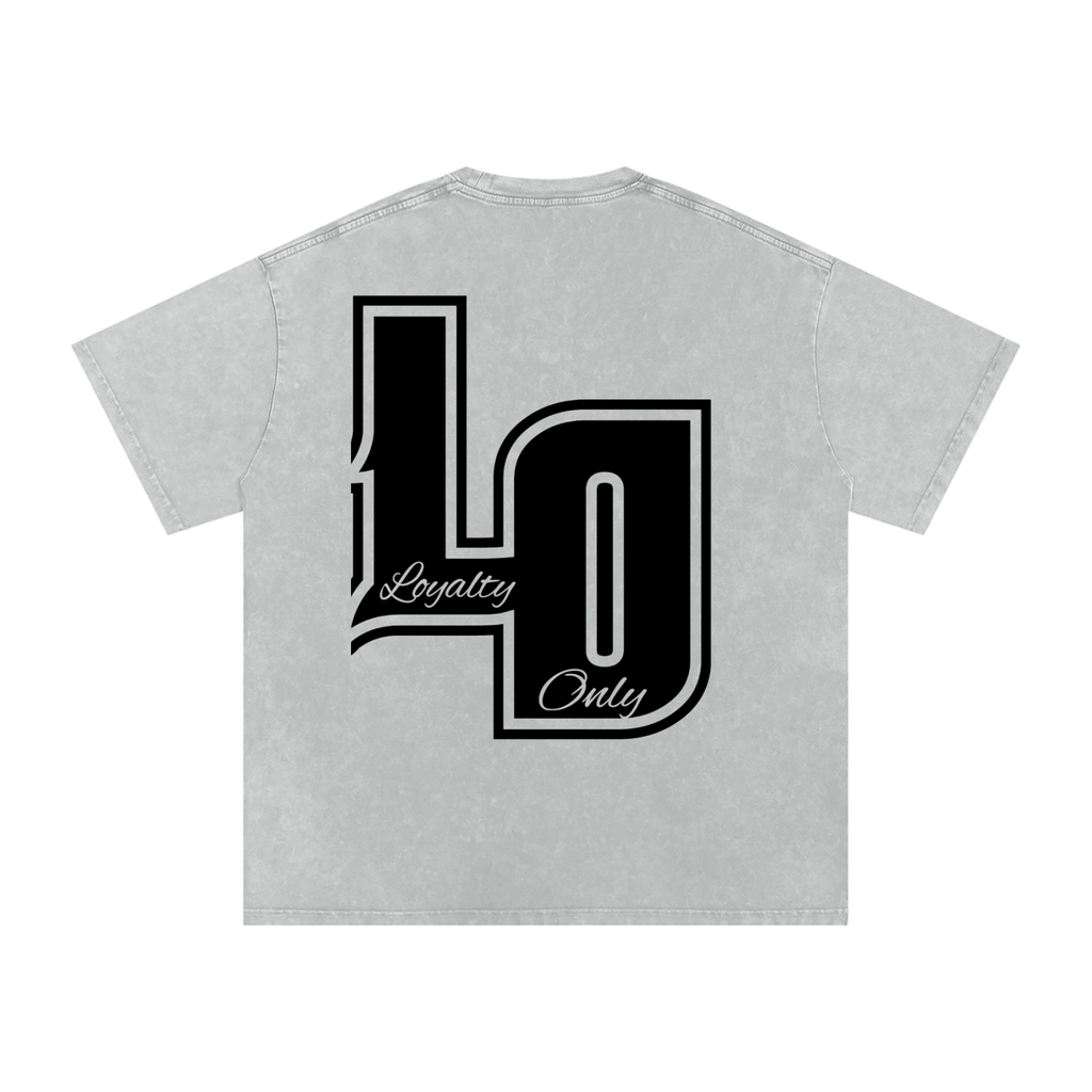 Snow Washed Oversized Cotton T-Shirt