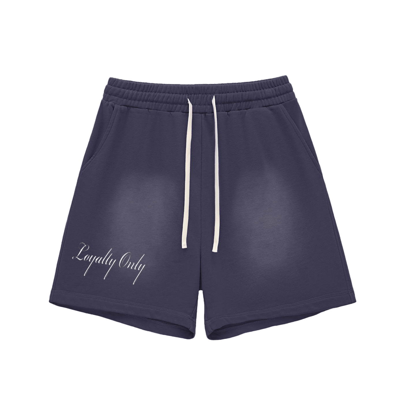 Sun Fade Raw Edge Cotton Shorts