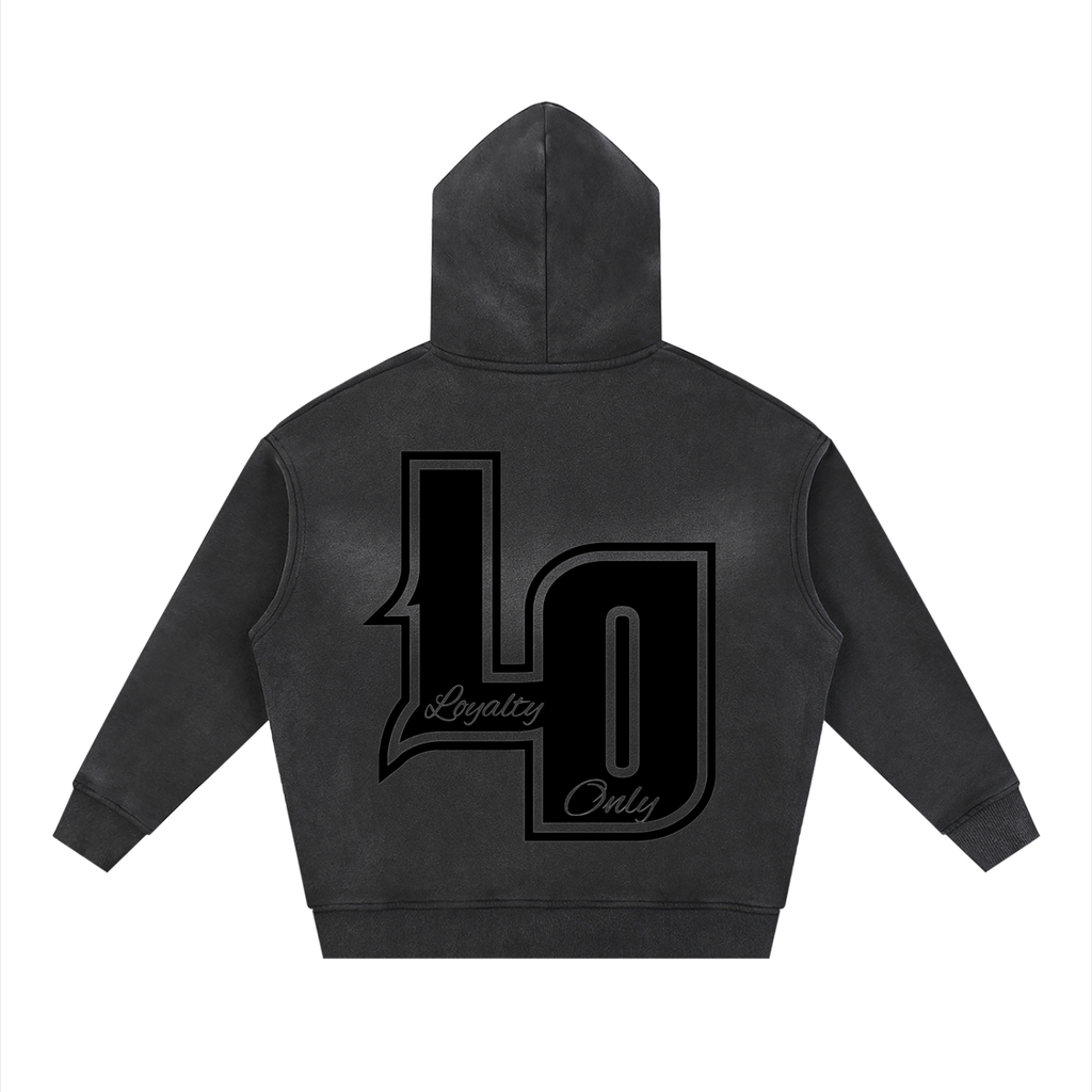 Sunfade Two-way Zipper Boxy Fleece Hoodie