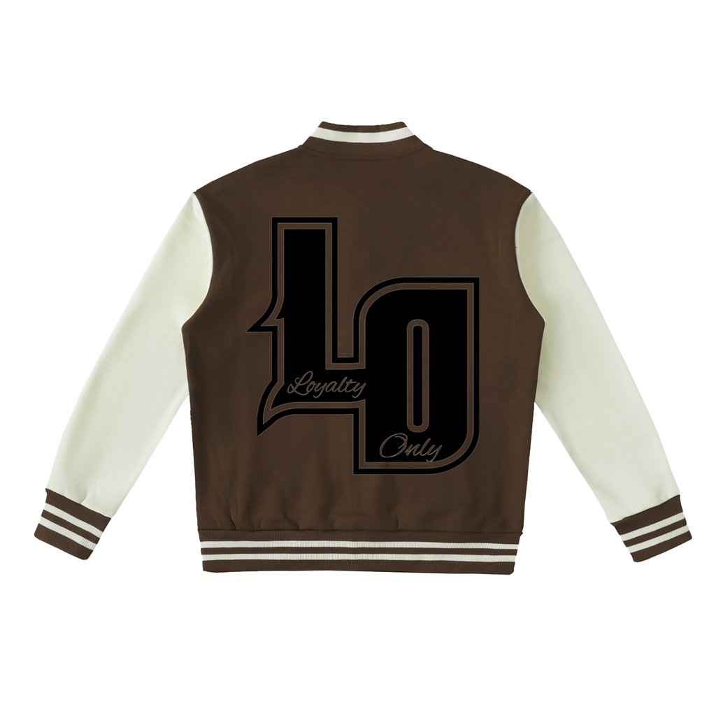 Two-Tone Fleeced Varsity Jacket