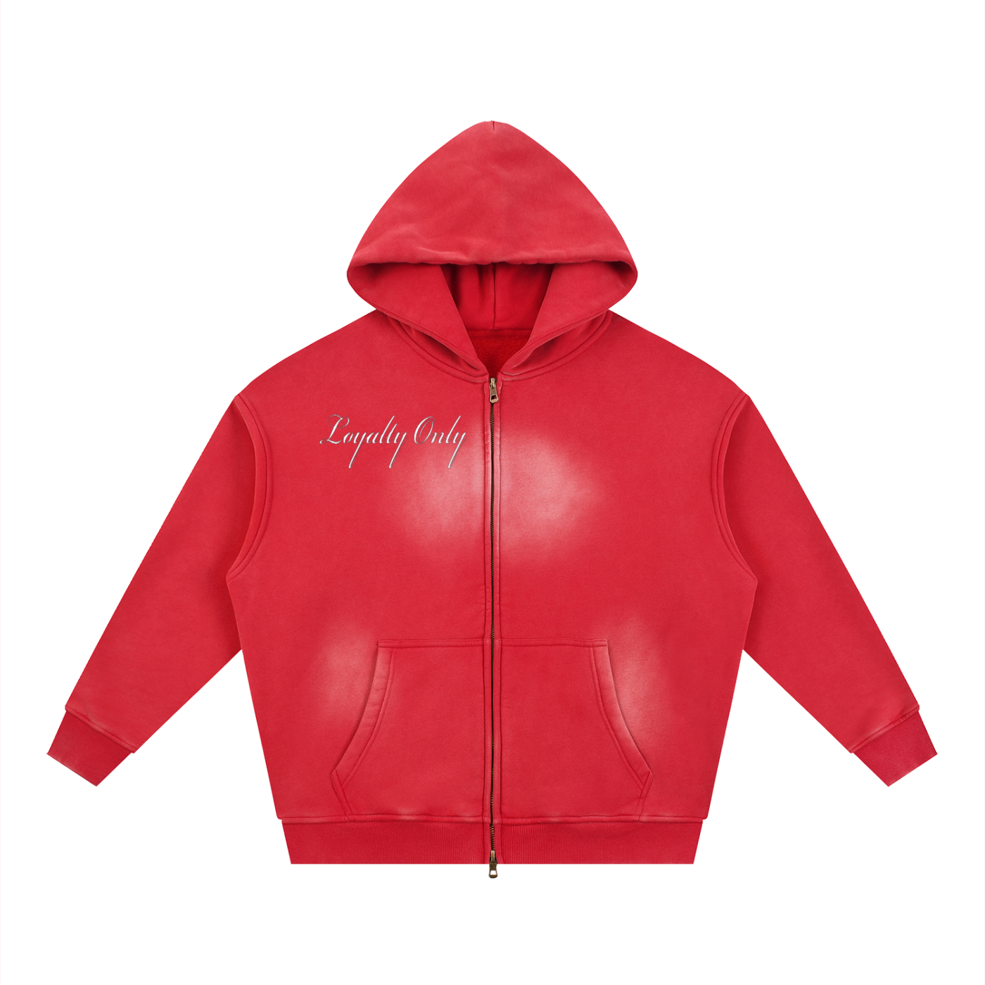 Sunfade Two-way Zipper Boxy Fleece Hoodie