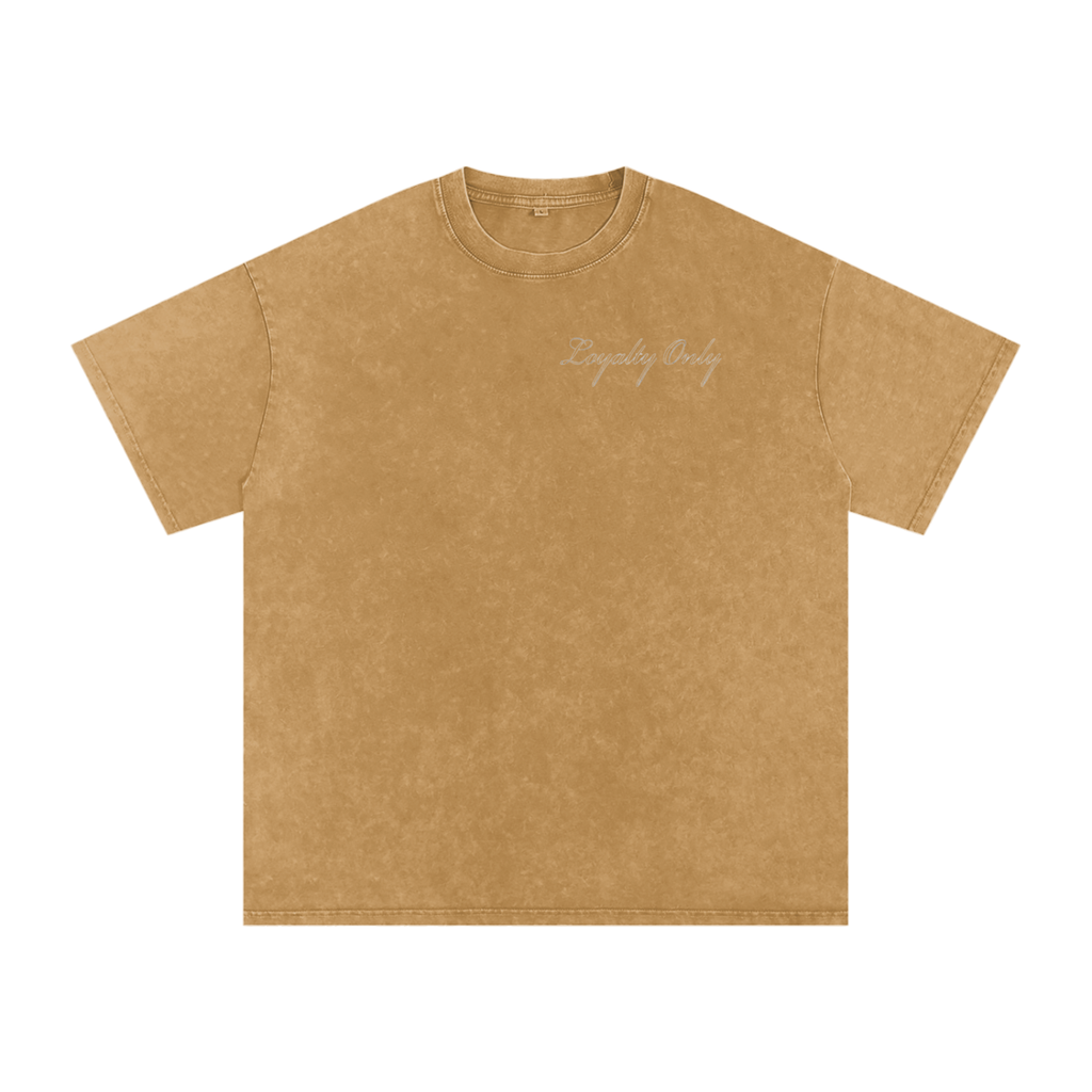 Snow Washed Oversized Cotton T-Shirt