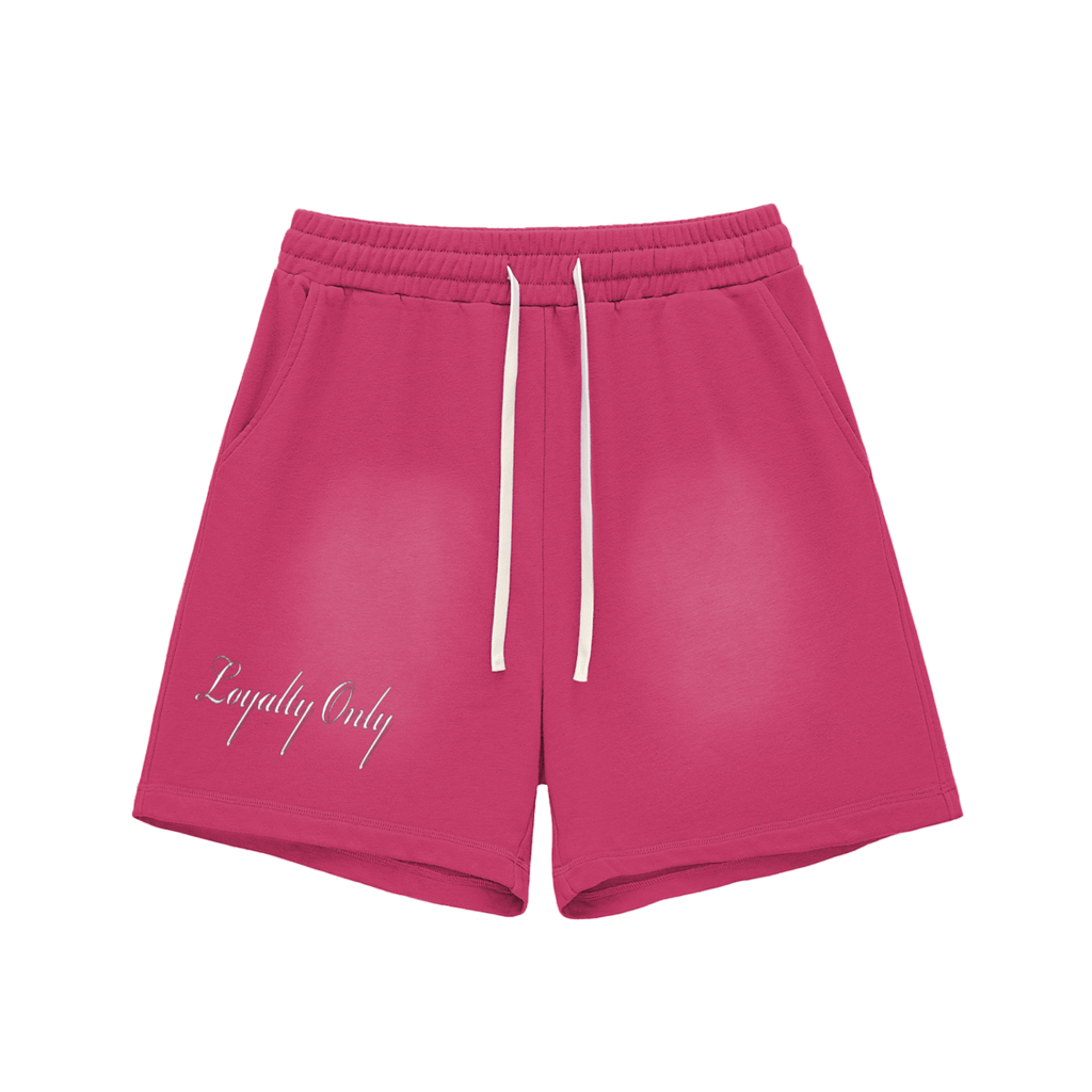 Sun Fade Raw Edge Cotton Shorts