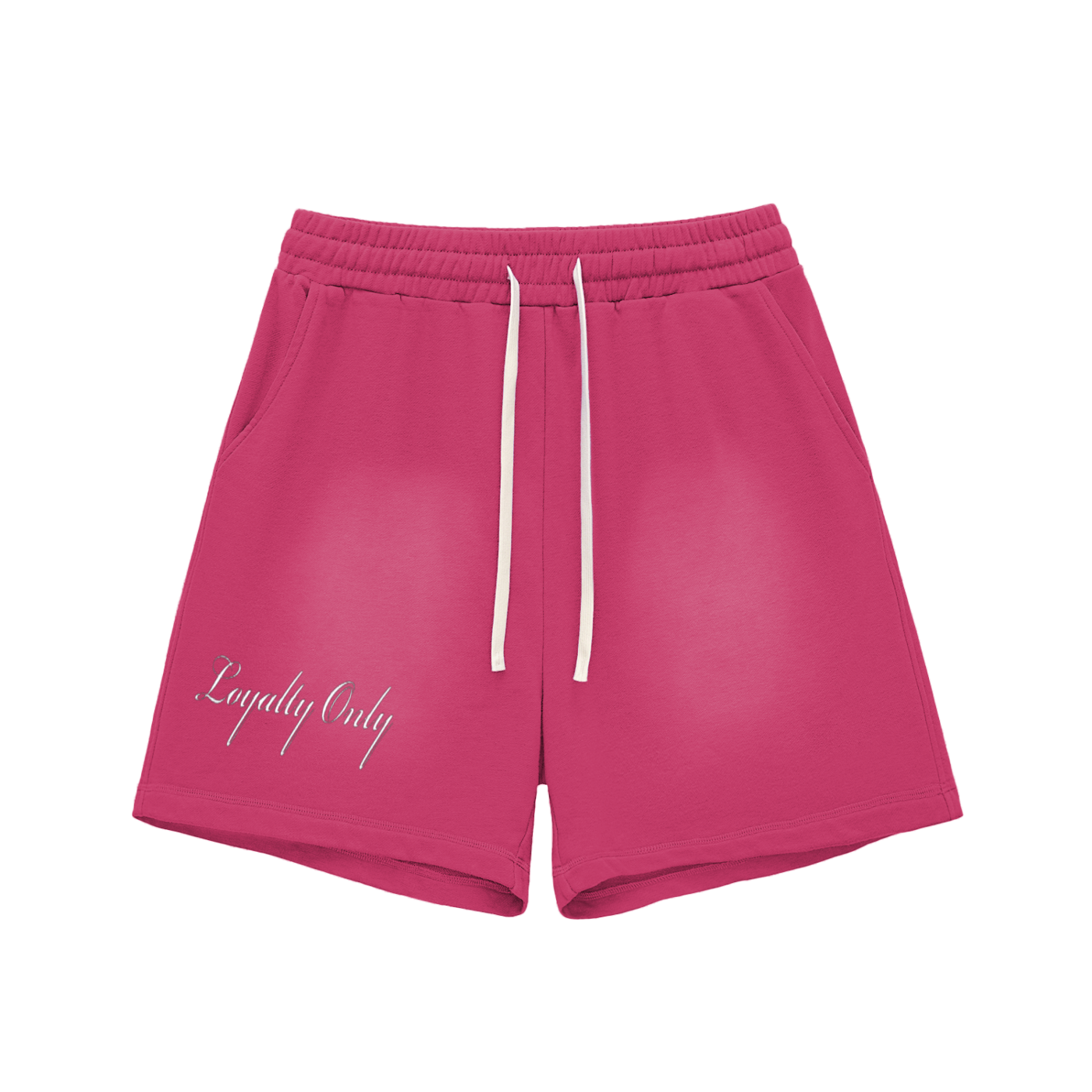 Sun Fade Raw Edge Cotton Shorts