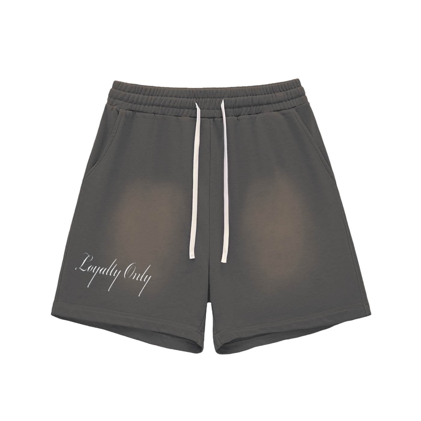 Sun Fade Raw Edge Cotton Shorts