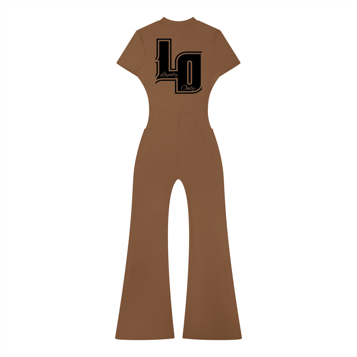 Women’s Tight Flared Leg Quarter-Zip Jumpsuit