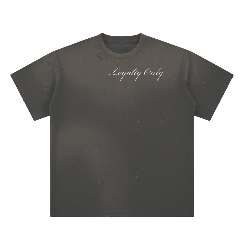 Hand-Frayed Sunfade Paint Splatter T-Shirt