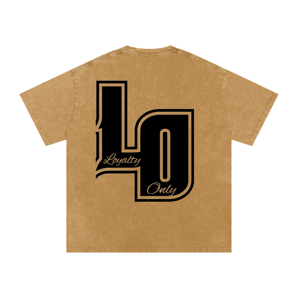 Snow Washed Oversized Cotton T-Shirt