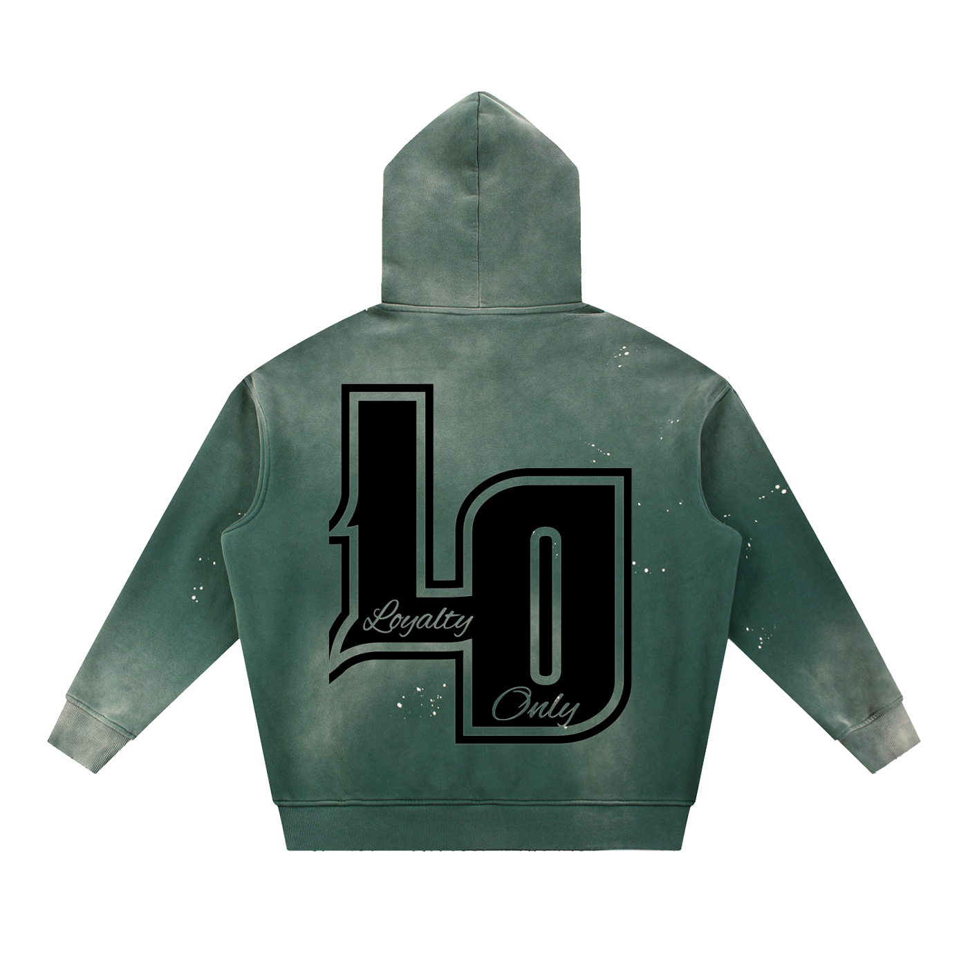 Vintage Washed Frayed Fleece Hoodie