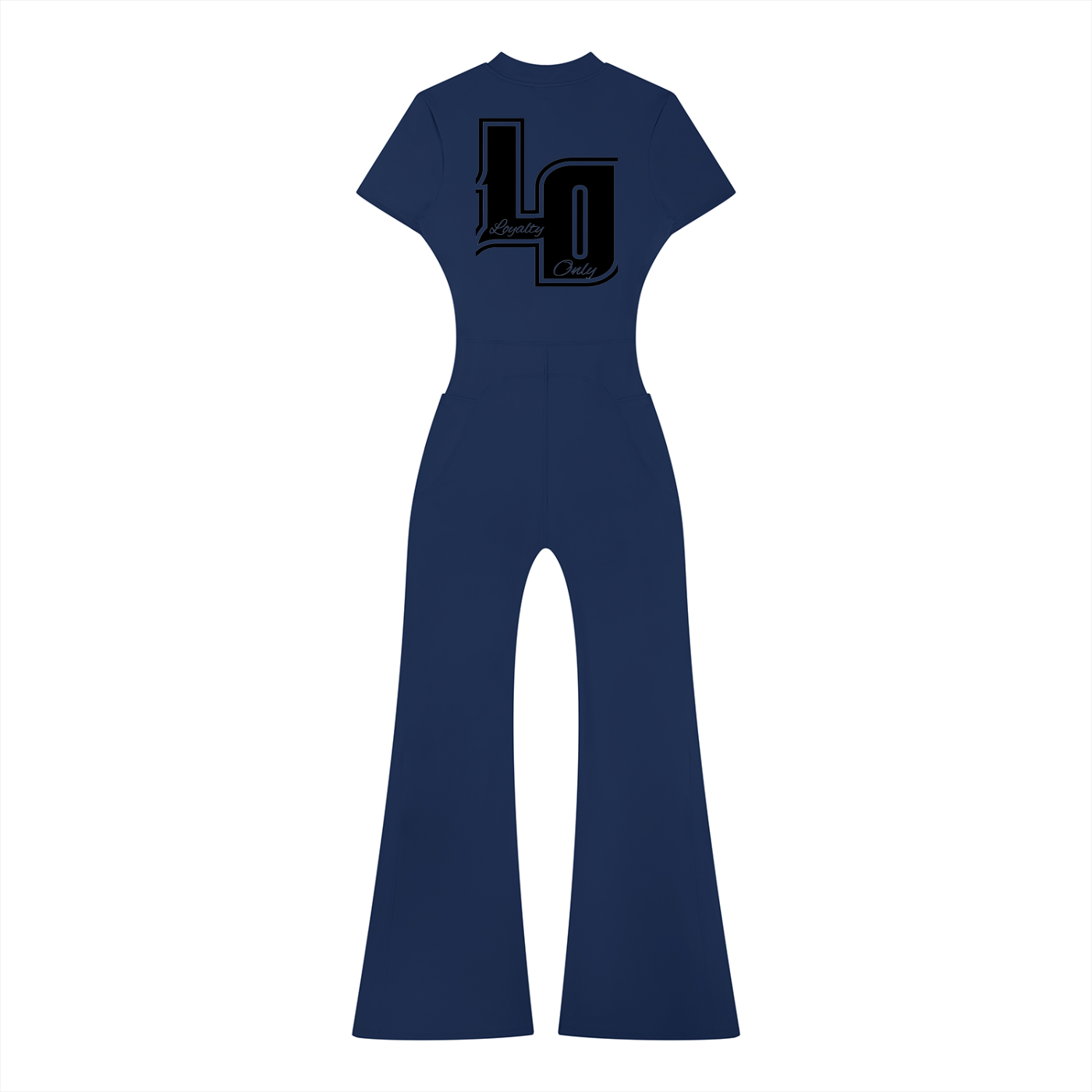 Women’s Tight Flared Leg Quarter-Zip Jumpsuit