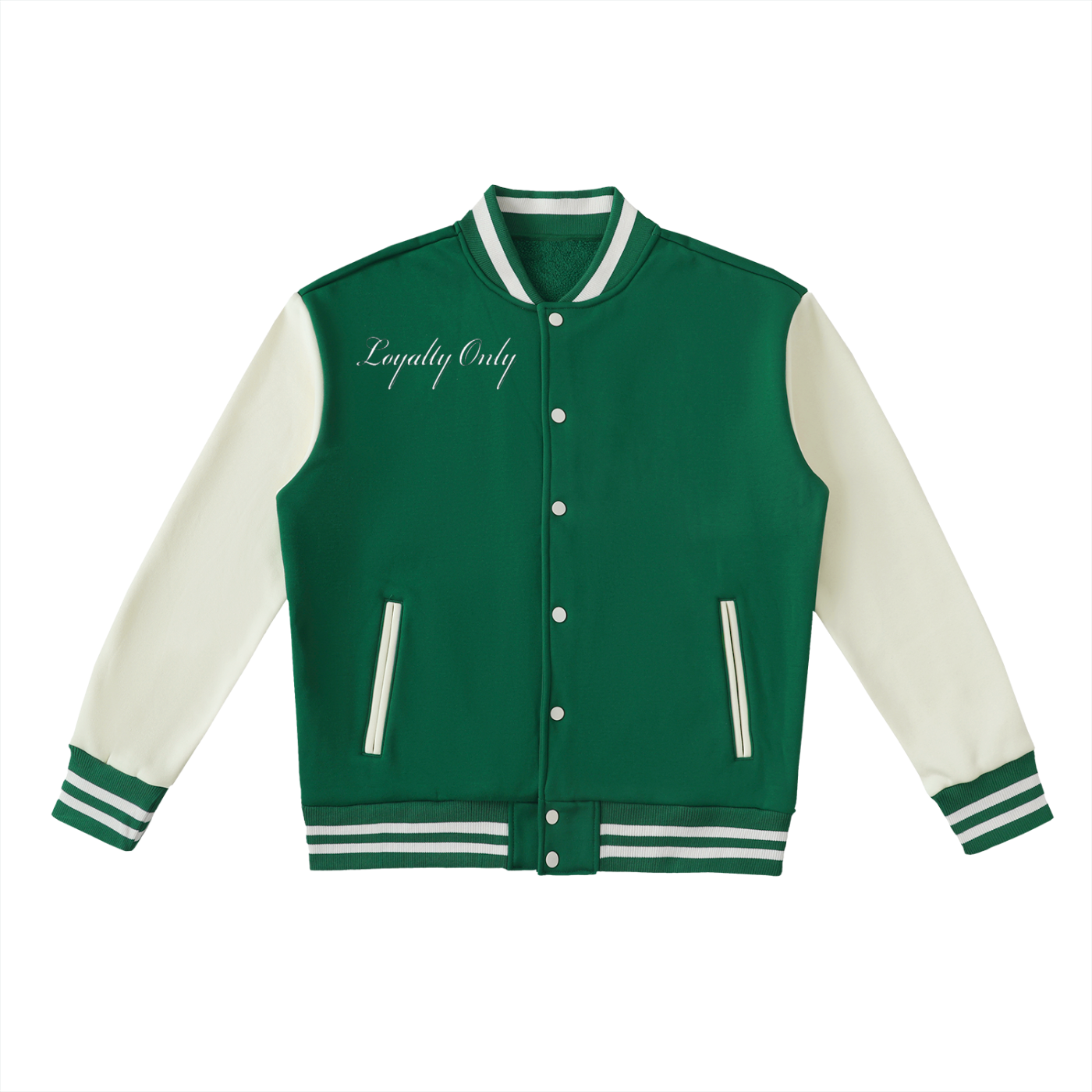 Two-Tone Fleeced Varsity Jacket