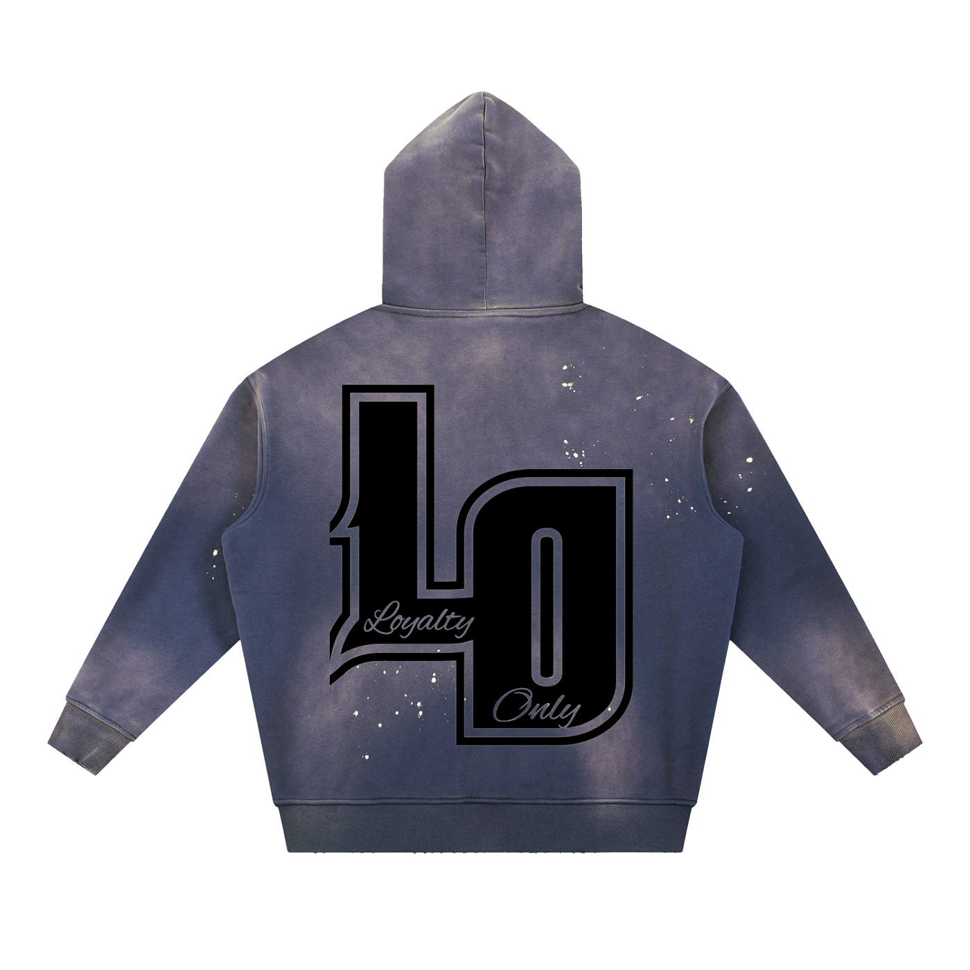 Vintage Washed Frayed Fleece Hoodie