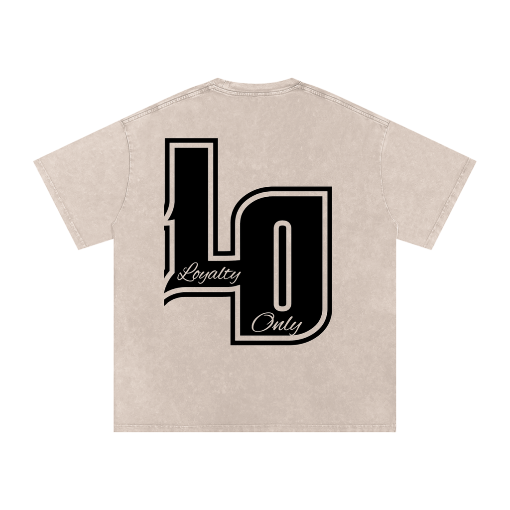 Snow Washed Oversized Cotton T-Shirt