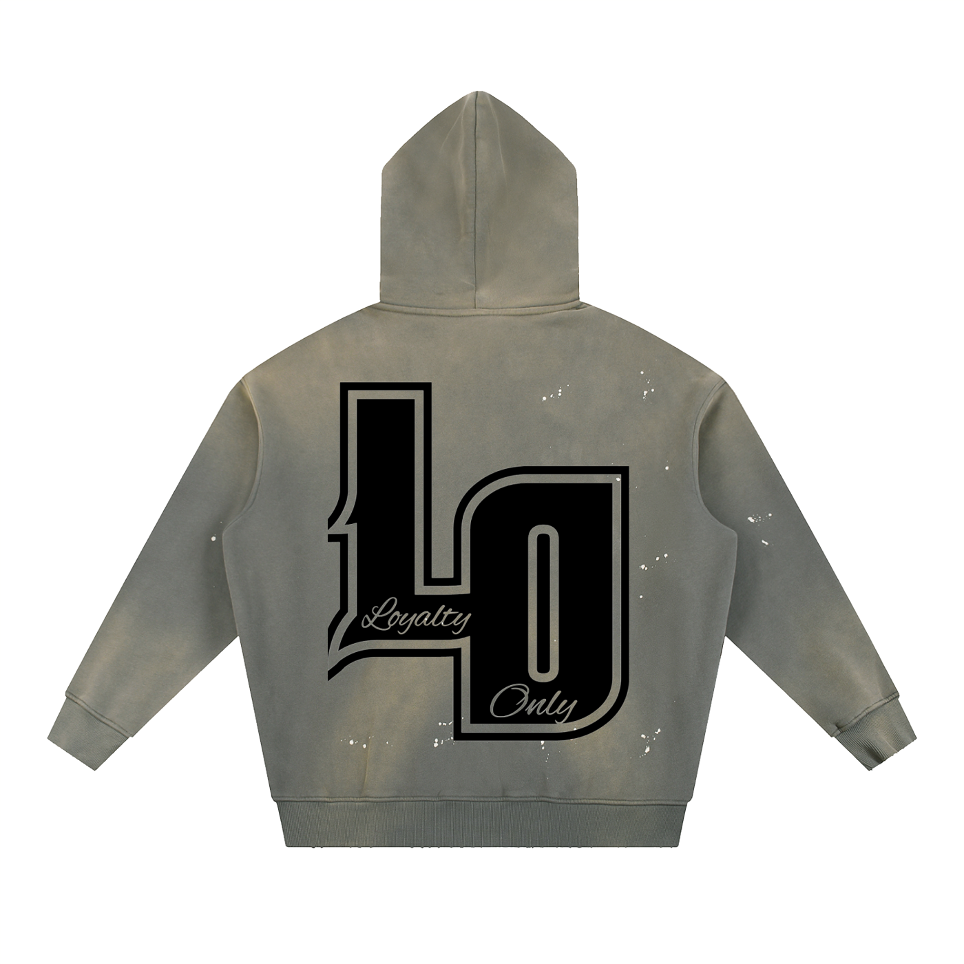 Vintage Washed Frayed Fleece Hoodie