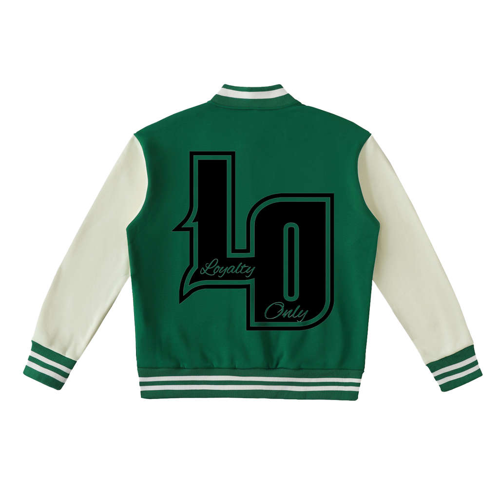 Two-Tone Fleeced Varsity Jacket