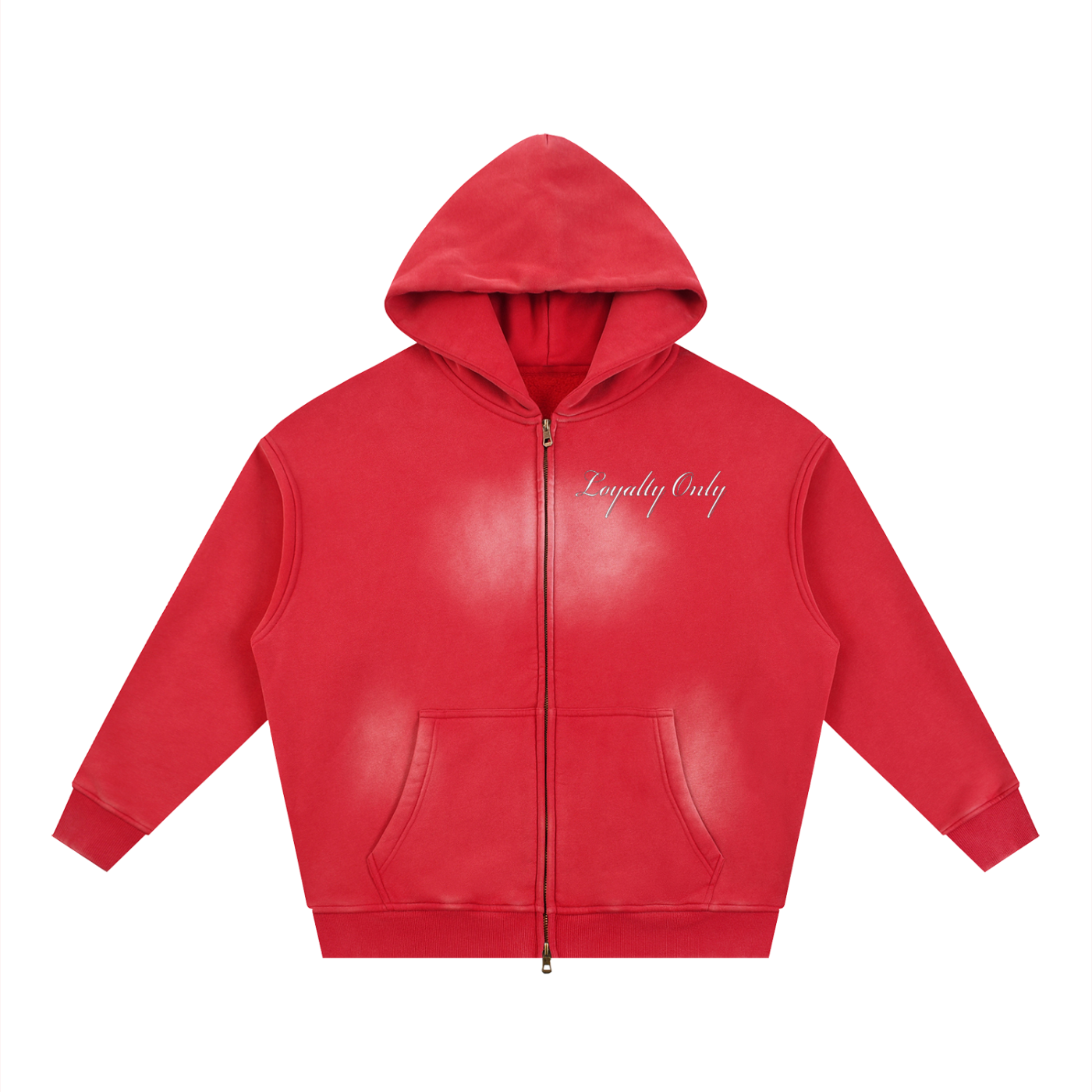 Sunfade Two-way Zipper Boxy Fleece Hoodie