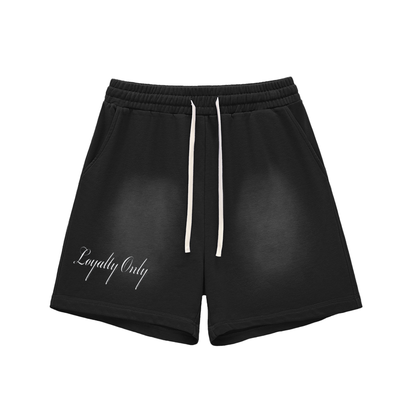 Sun Fade Raw Edge Cotton Shorts